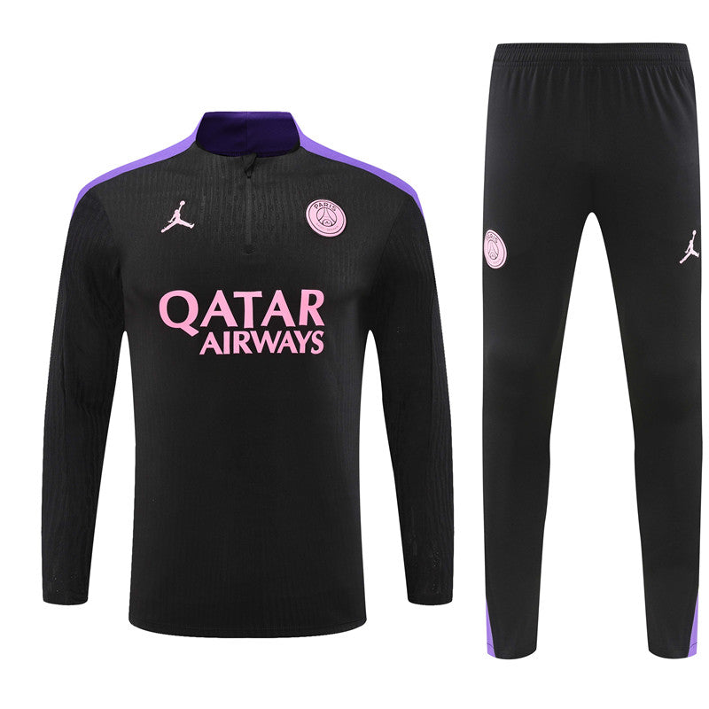 24-25 PSG black with purple half zip