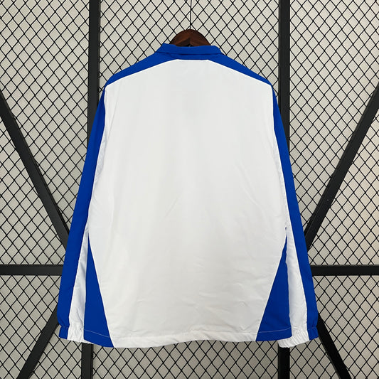 24-25 Brazil white with blue stripe windbreaker