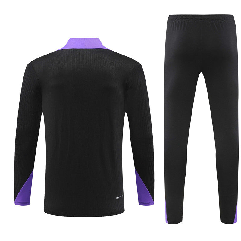 24-25 PSG black with purple half zip
