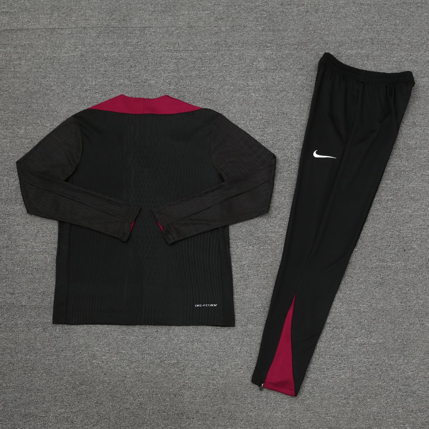 24-25 PSG black with red stripe half zipper training tracksuit