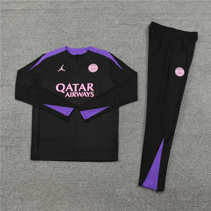 24-25 PSG black with purple half zip
