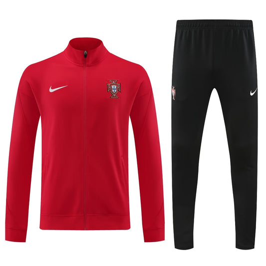 24-25 Portugal red full zipper jacket tracksuit