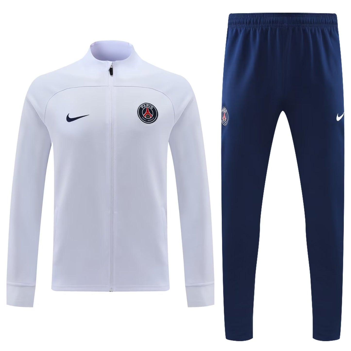 22-23 PSG white full zipper jacket tracksuit