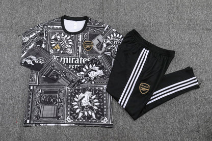 23-24 Arsenal Graffiti version round collar black training sweater tracksuit