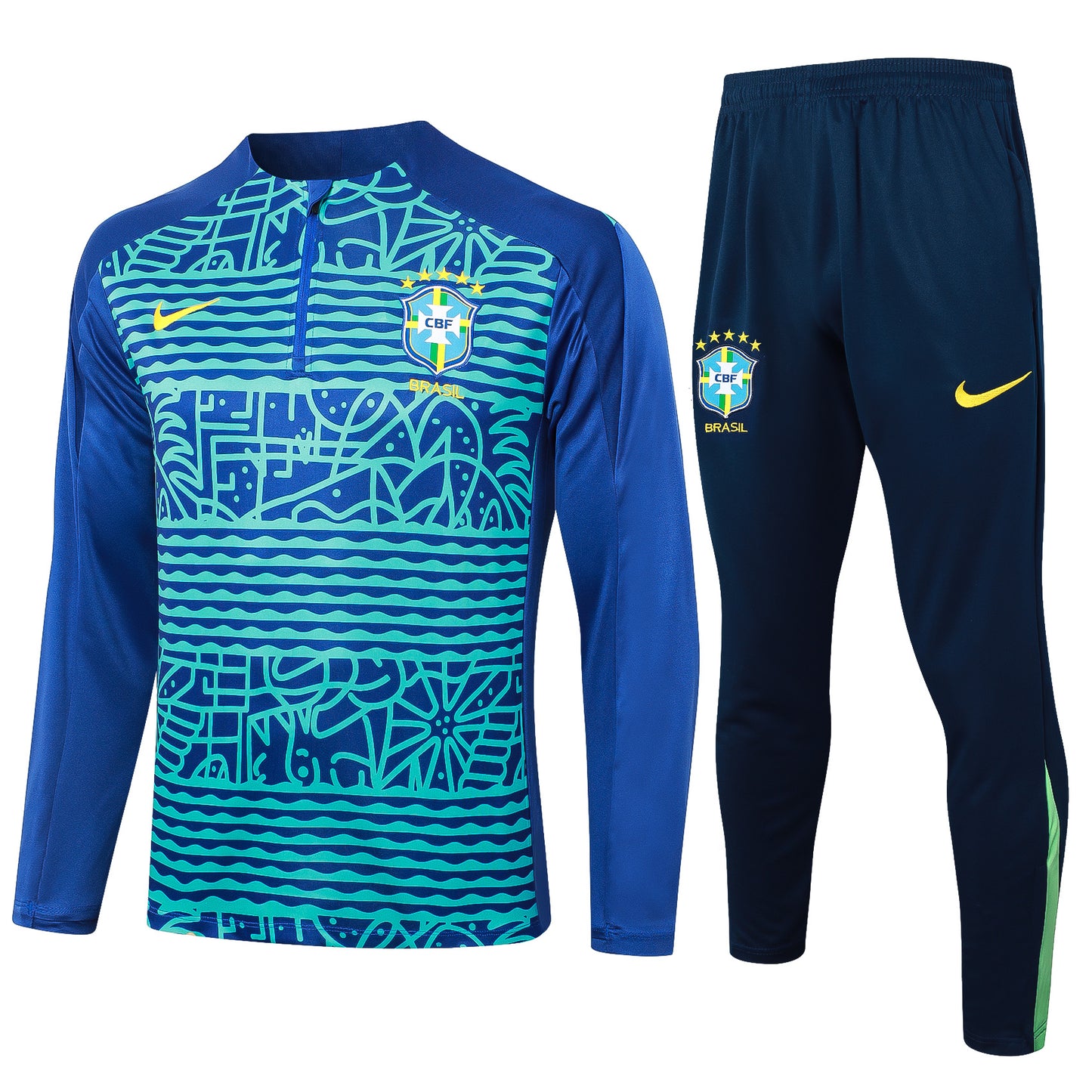 24-25 Brazil camouflage color blue with green half zip