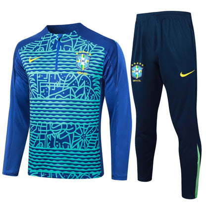 24-25 Brazil camouflage color blue with green half zip