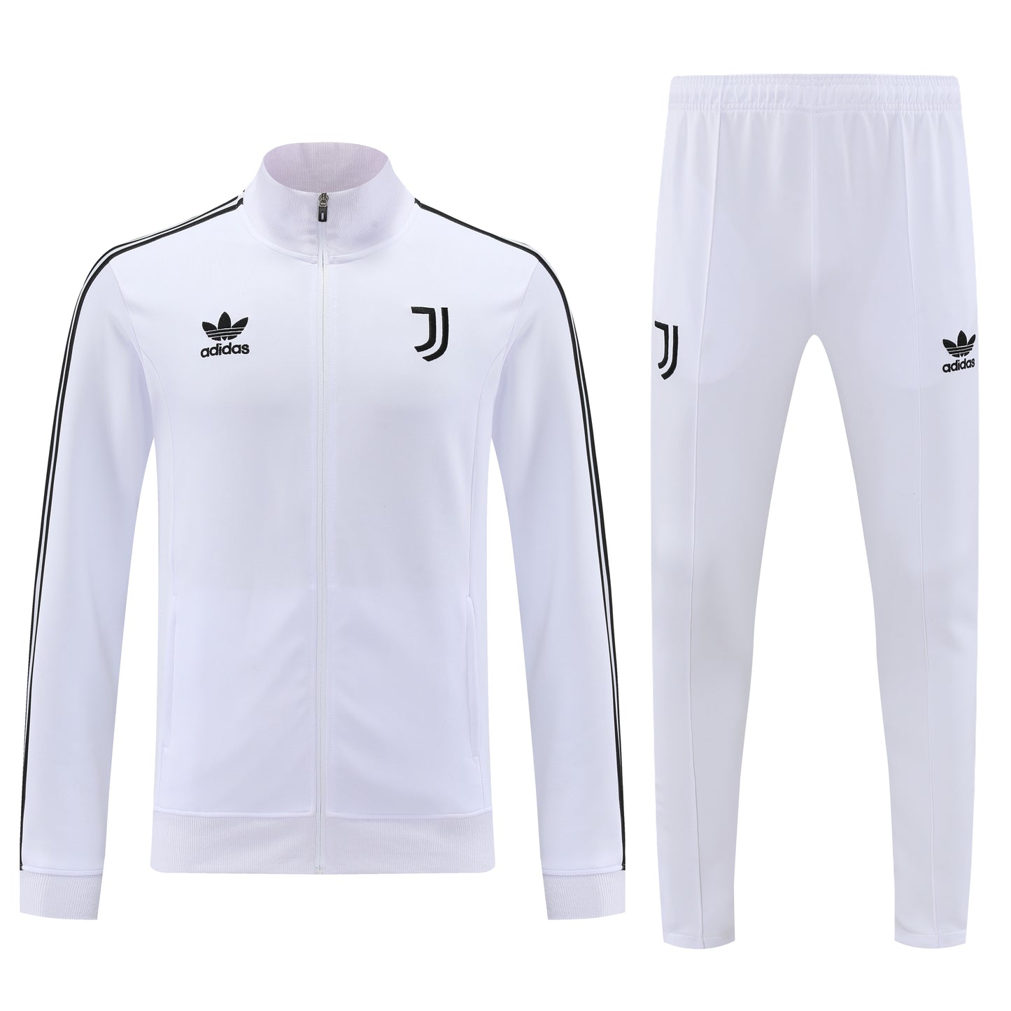 24-25 Juventus white full zipper jacket tracksuit